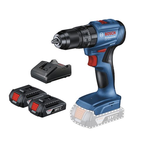 Taladro percutor 1/2" Bosch GSB 185-LI 18V 2 bat+maletín
