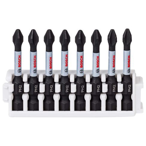 8 Puntas p/atornillar Bosch Impact Control Phillips PH2 50mm