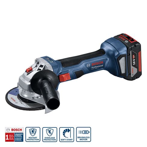 Amoladora inalámbrica Bosch GWS 180-LI,18V SB